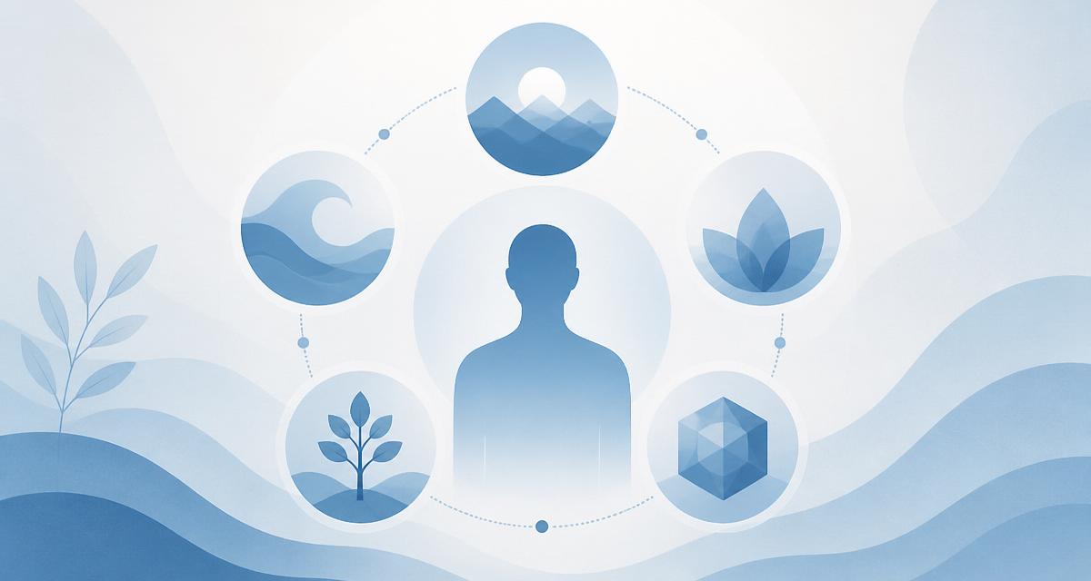Ilustração abstrata sobre os cinco traços de personalidade do Big Five